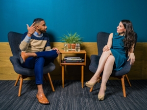 business people talking